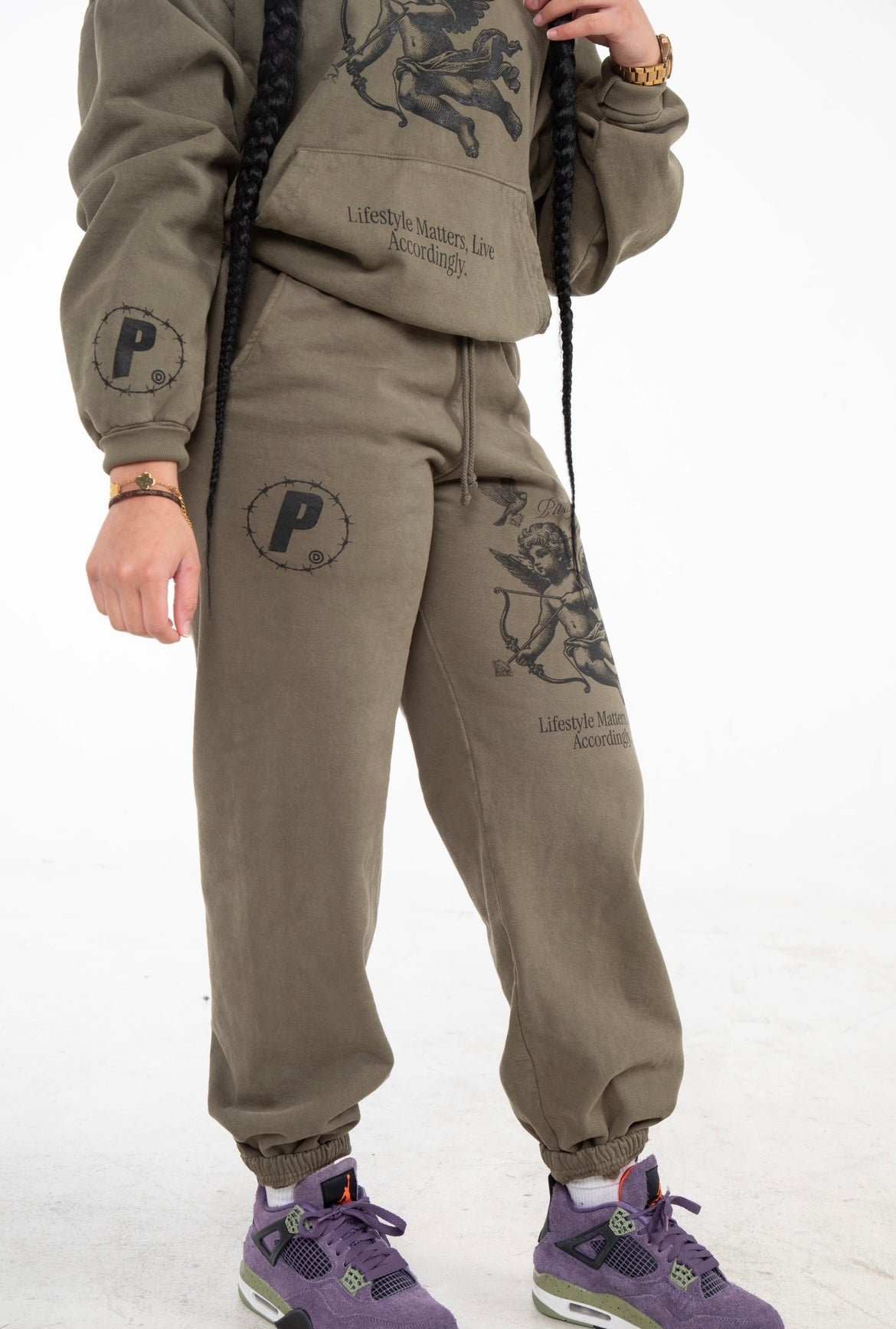 Army Green Cherub Sweatsuit